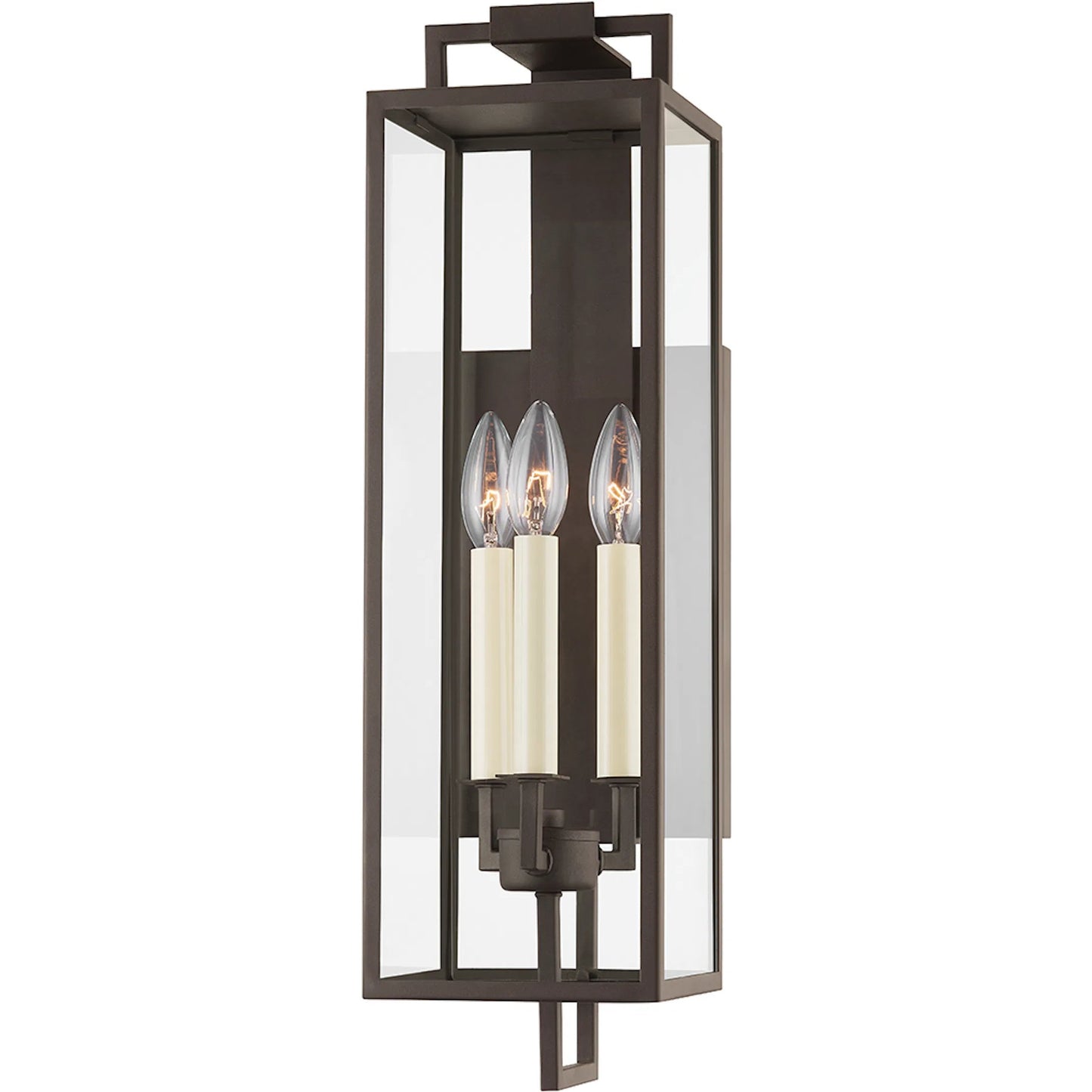 001 SI-2030126 | Primary Silo | Beckham 3 Light Exterior Wall Sconce by Troy in textured bronze. Made from steel in a modern style.