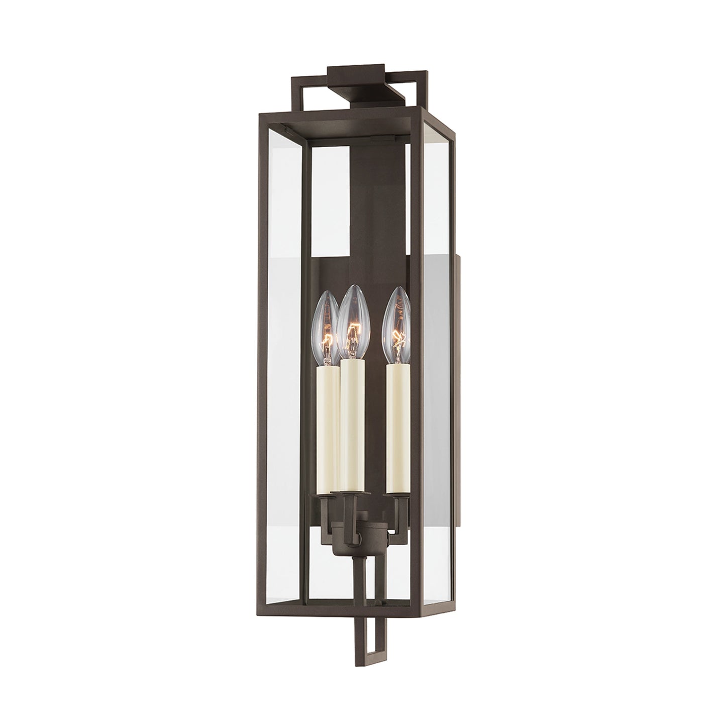 002 SI-2030126 | Additional Silo | Beckham 3 Light Exterior Wall Sconce by Troy in textured bronze. Made from steel in a modern style.