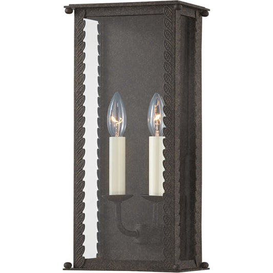 Zuma Exterior Wall Sconce by Troy. Made from aluminum, stainless steel in a traditional style.