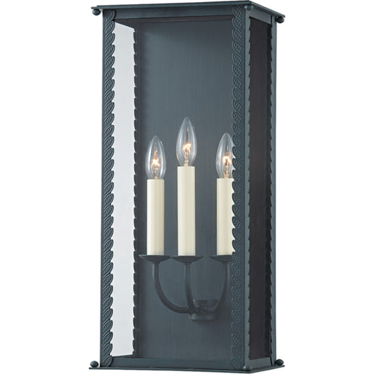 Zuma Exterior Wall Sconce by Troy. Made from aluminum, stainless steel in a traditional style.