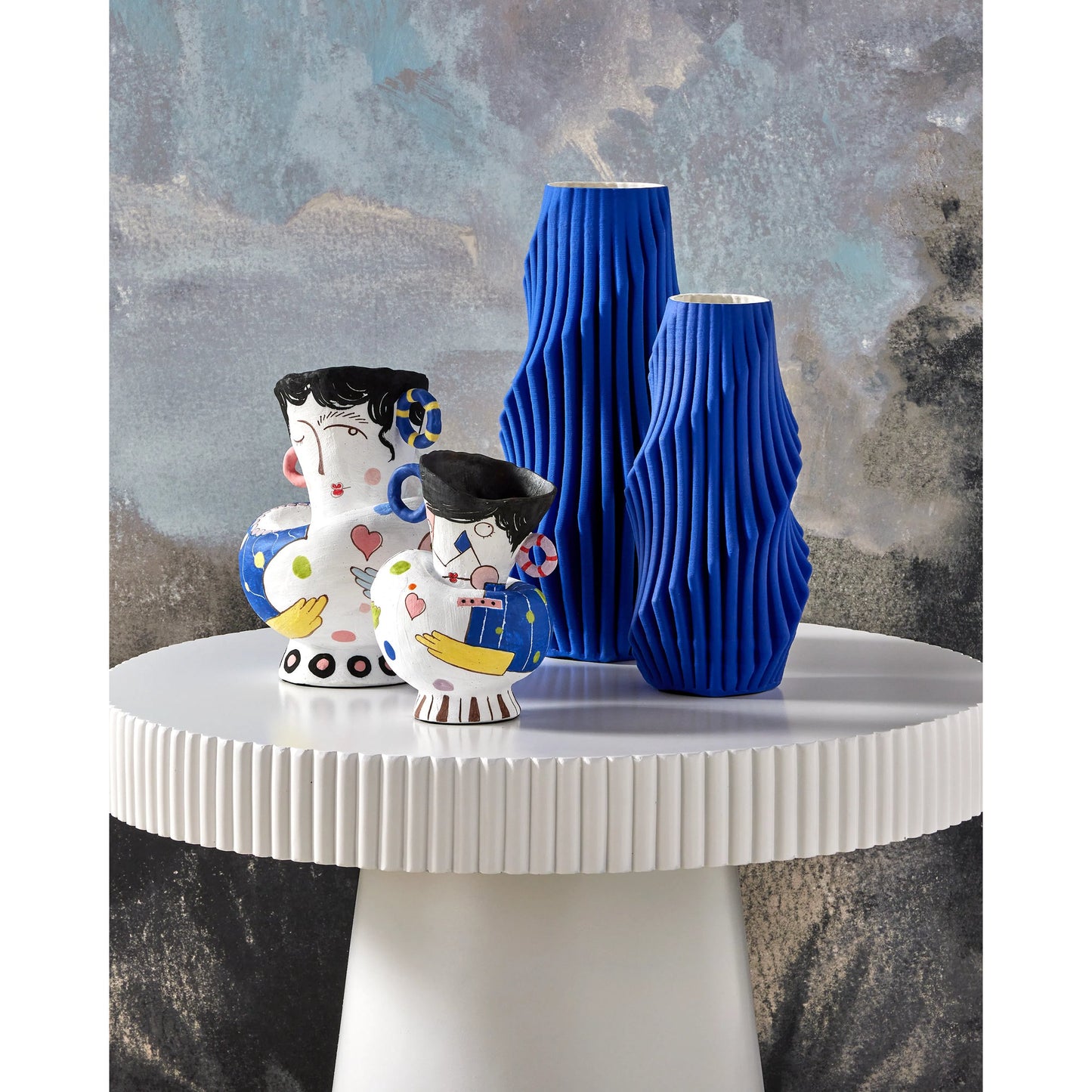 008 SI-2191799 | Lifestyle | Osamu Objects Set by Currey and Company in white, multicolor. Made from porcelain in a modern style.