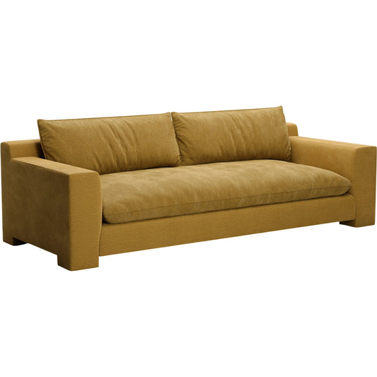 Devon 98" Sofa by Caracole in camel. Made from unique in a eclectic & global style.