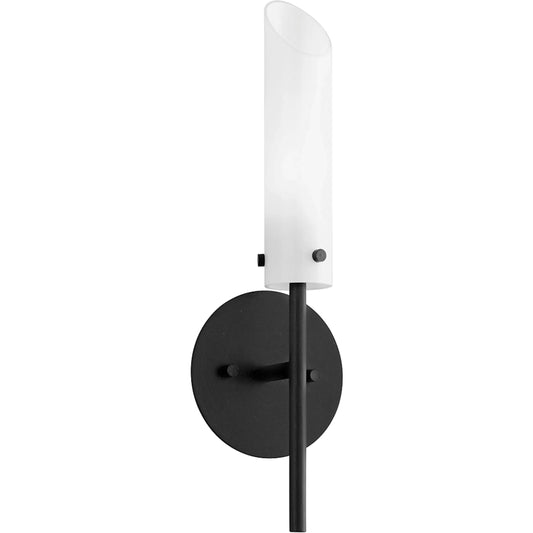 001 SI-2328006 | Primary Silo | High Line 1 Light Wall Sconce by Troy in soft off black. Made from hand worked iron in a modern style.