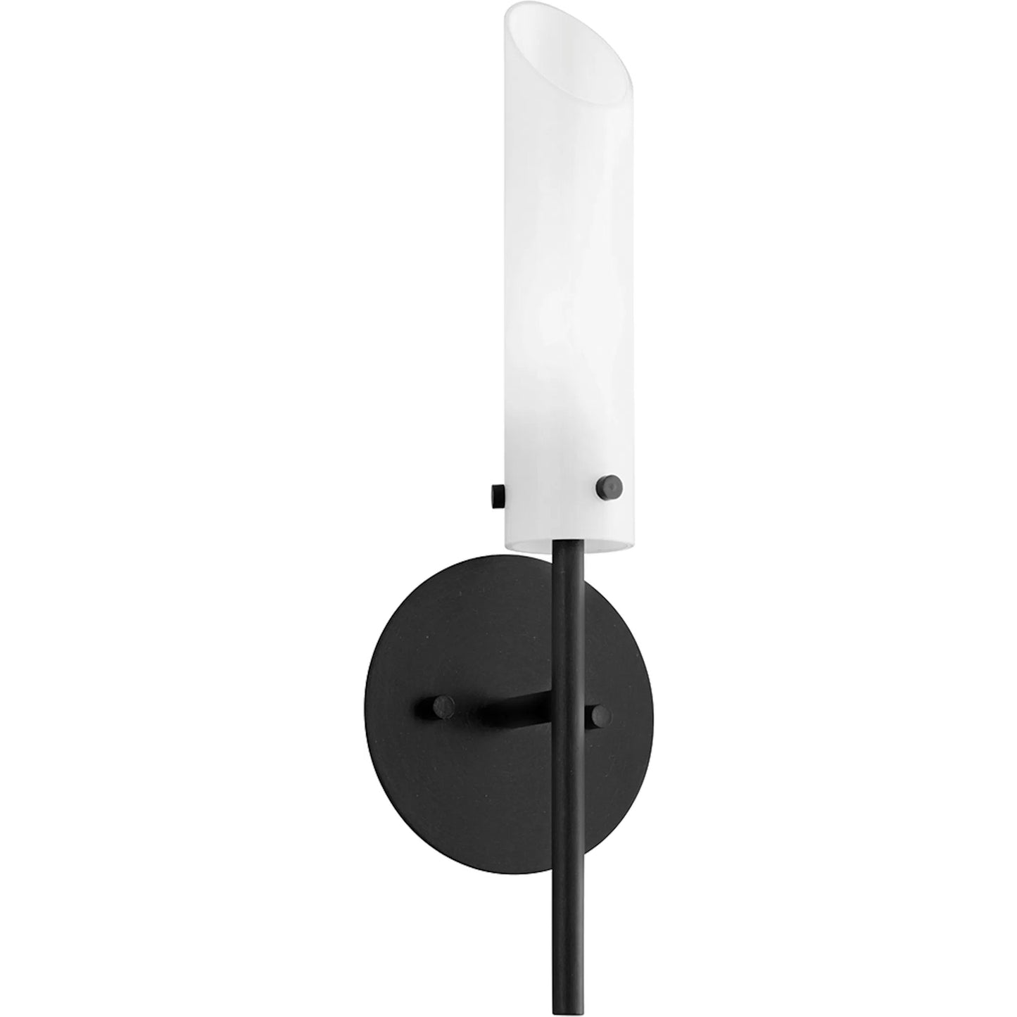 001 SI-2328006 | Primary Silo | High Line 1 Light Wall Sconce by Troy in soft off black. Made from hand worked iron in a modern style.