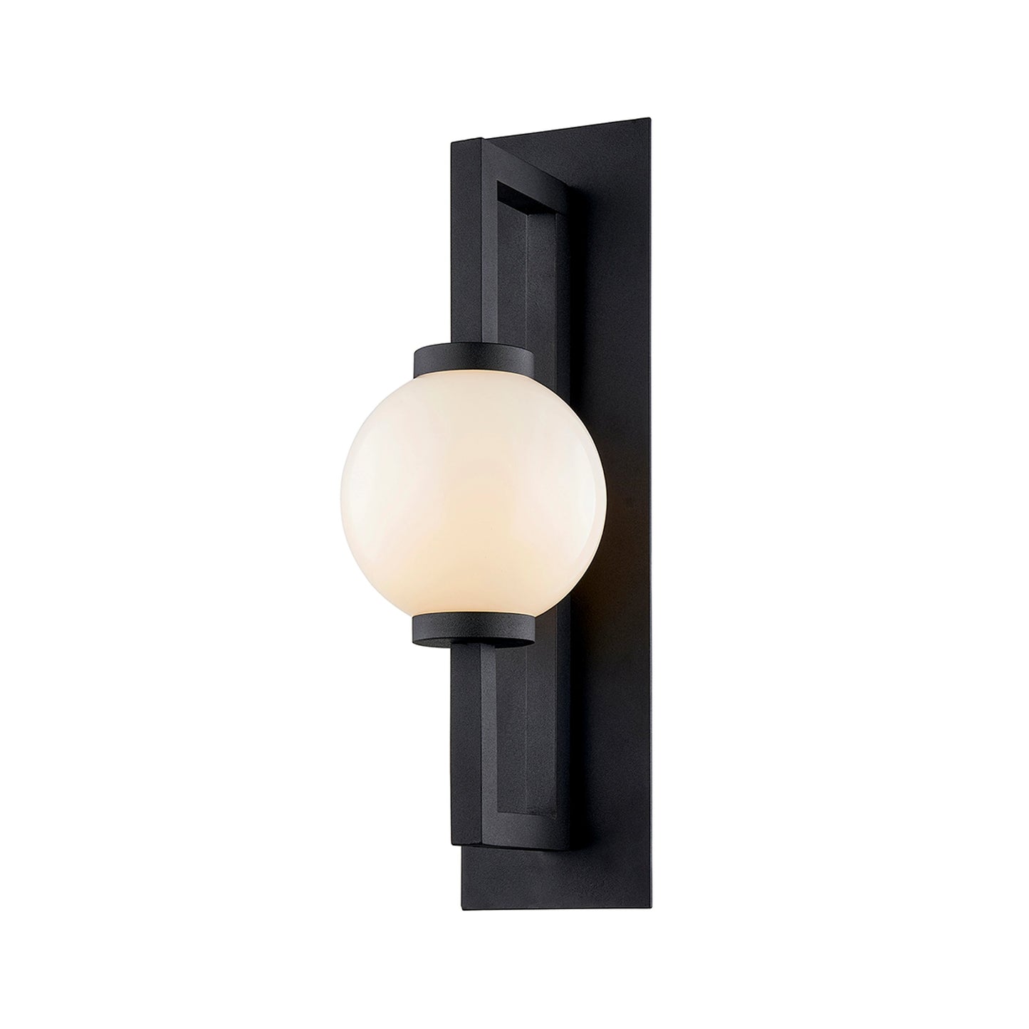 001 SI-2072709 | Additional Silo | Darwin Wall Sconce by Troy in textured black. Made from hand worked aluminum in a modern style.