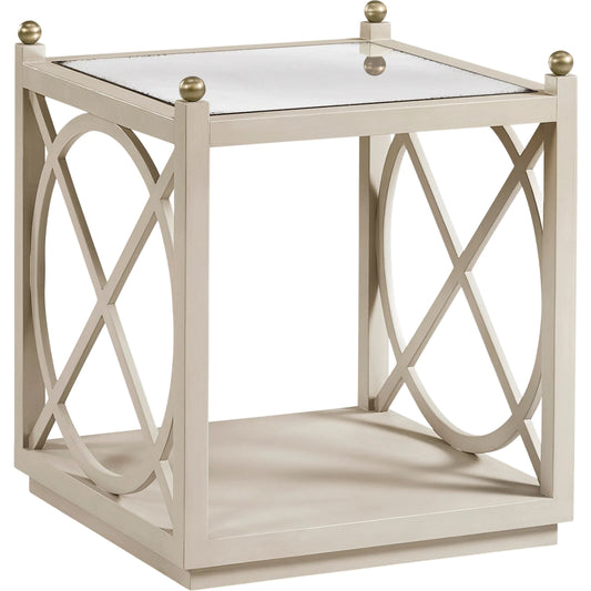 Orion End Table by Jonathan Charles in london mist. Made from acacia in a transitional style.