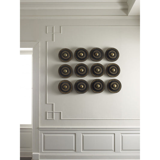 Circles Wall Tile by Phillips Collection in silver leaf. Made from resin in a eclectic & global style.