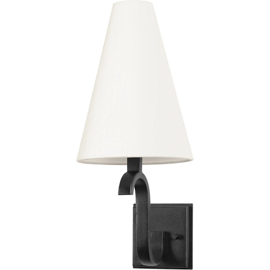 Melor Sconce by Troy in forged iron. Made from steel in a modern style.