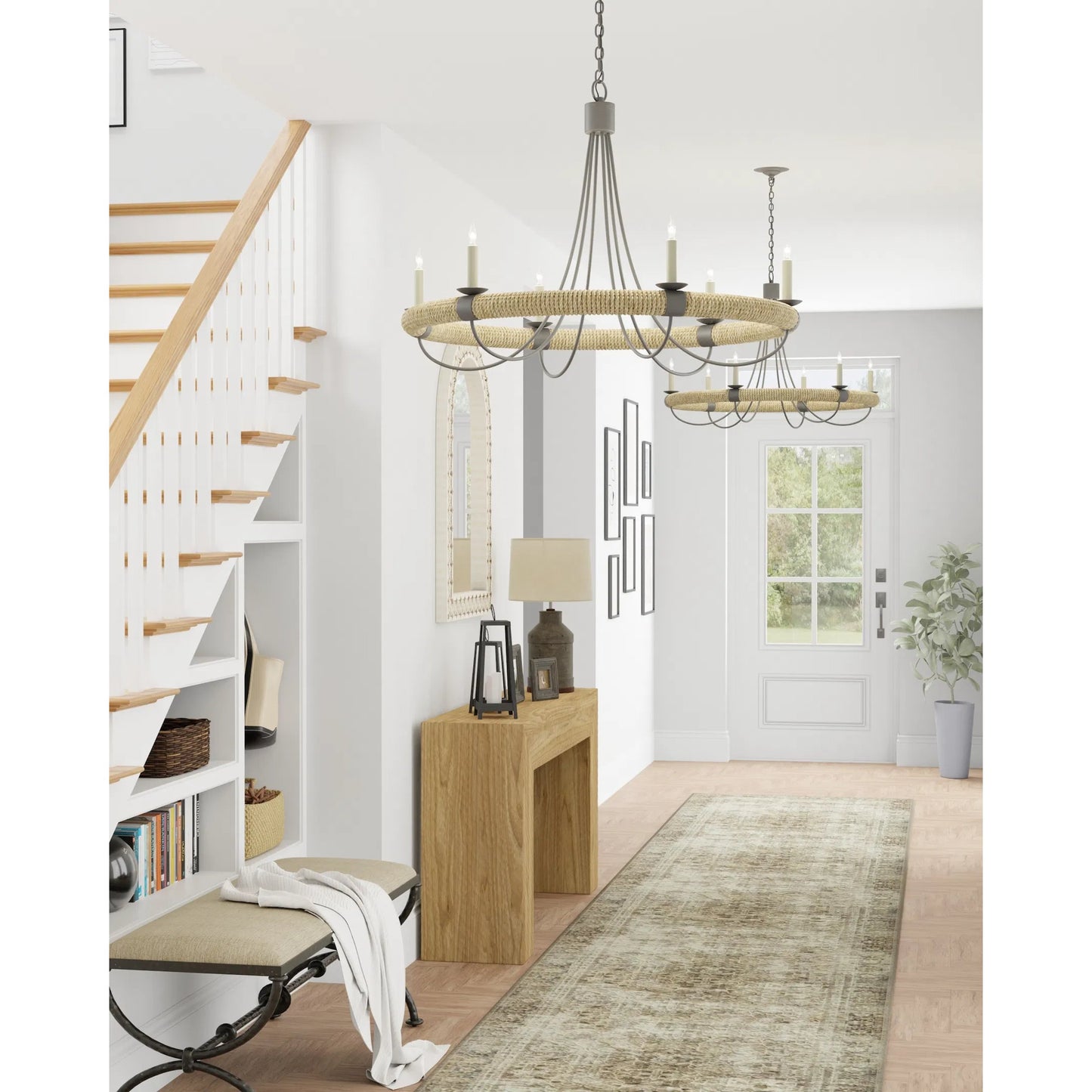 010 SI-2007737 | Lifestyle | Ellaria Round Mirror by Currey and Company in natural, brass. Made from bone, brass, glass, engineered wood in a modern style.