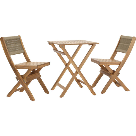 Balcony Outdoor Foldable Bistro Set by LH Imports in natural. Made from unique in a transitional style.