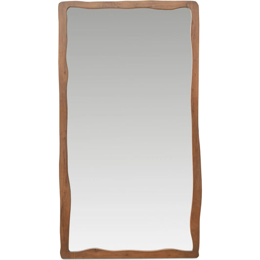 Ellis Mirror by Moe's Home Collection in walnut. Made from acacia wood, glass mirror, mdf backing in a transitional style.