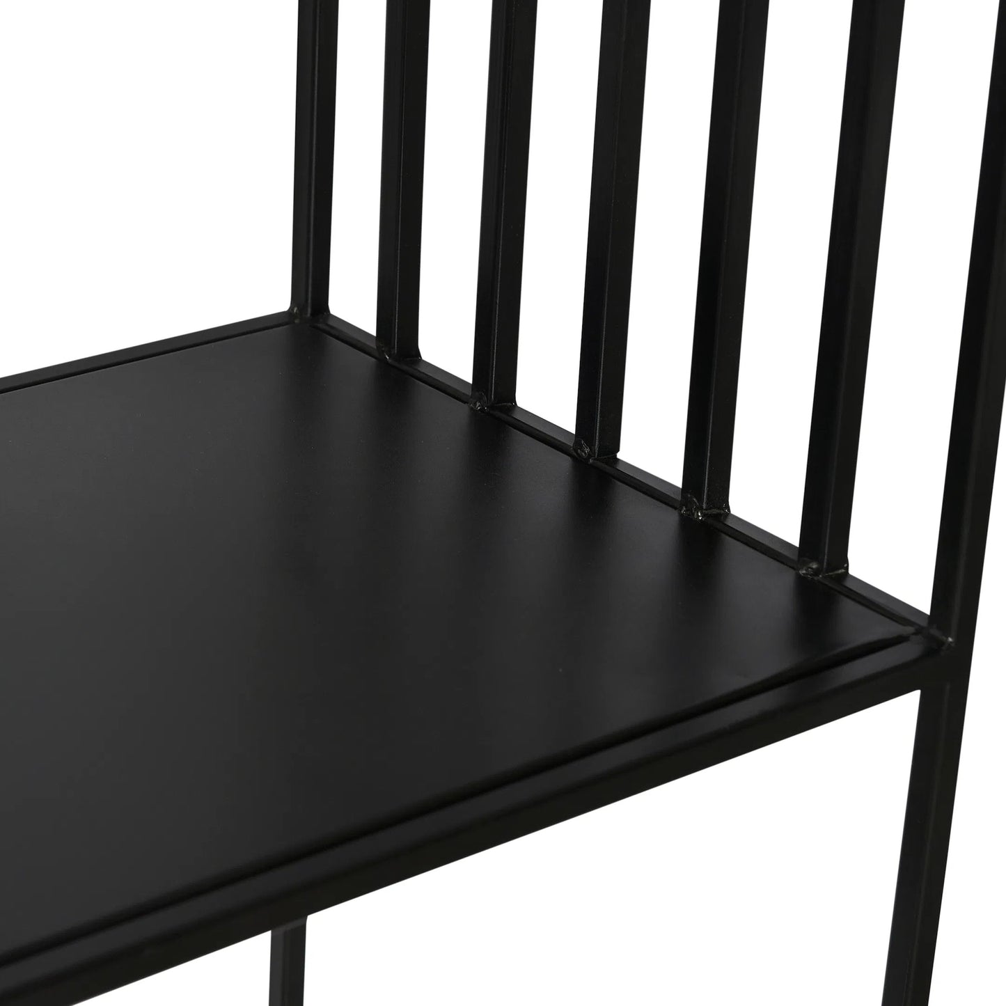 003 SI-2350435 | Closeup | Constantin Bookcase by Arch & Plane in black gunmetal. Made from iron in a modern style.