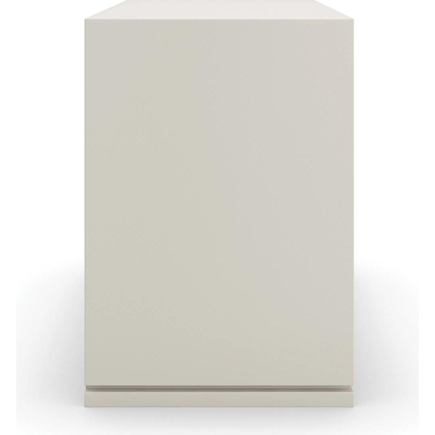 003 SI-2162871 | Additional Silo | Silver Lining Nightstand by Caracole in silver and almond milk, brushed stainless. Made from poplar in a transitional style.