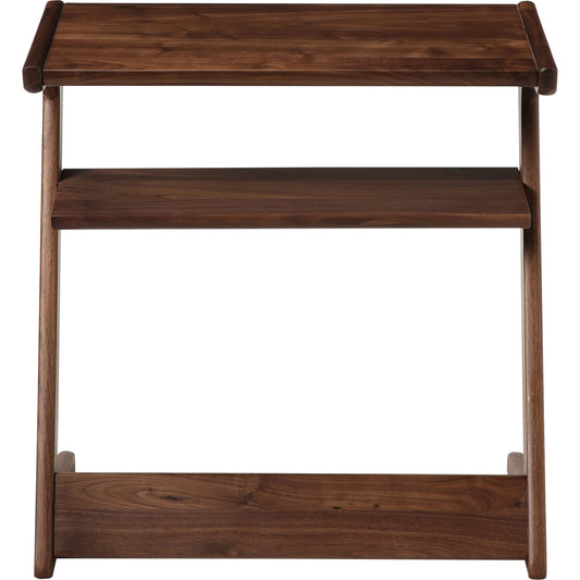 Sakai Accent Table by Moe's Home Collection in natural walnut. Made from solid walnut in a modern style.