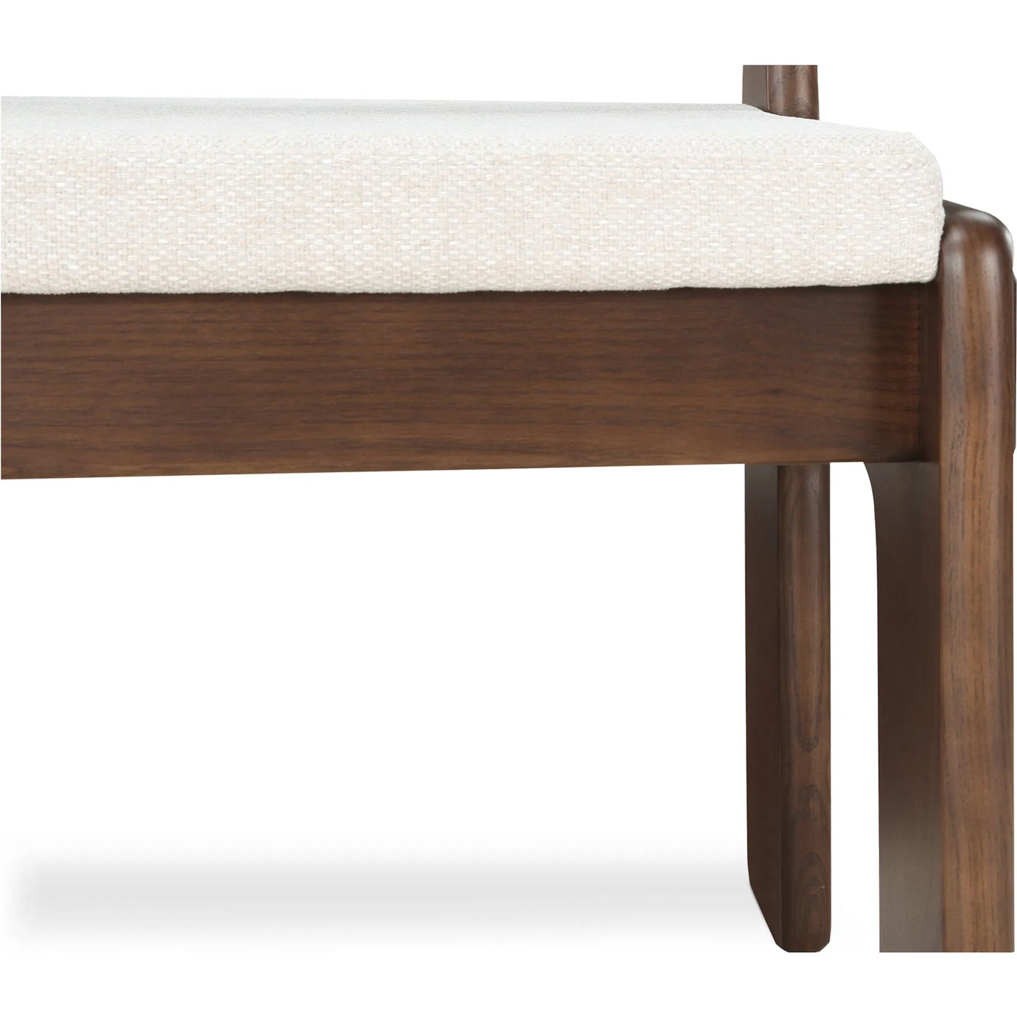 009 SI-2253603 | Closeup | Ashby Dining Chair by Moe's Home Collection in beige and walnut. Made from upholstery: 100% polyester, solid ash, plywood in a unique style.