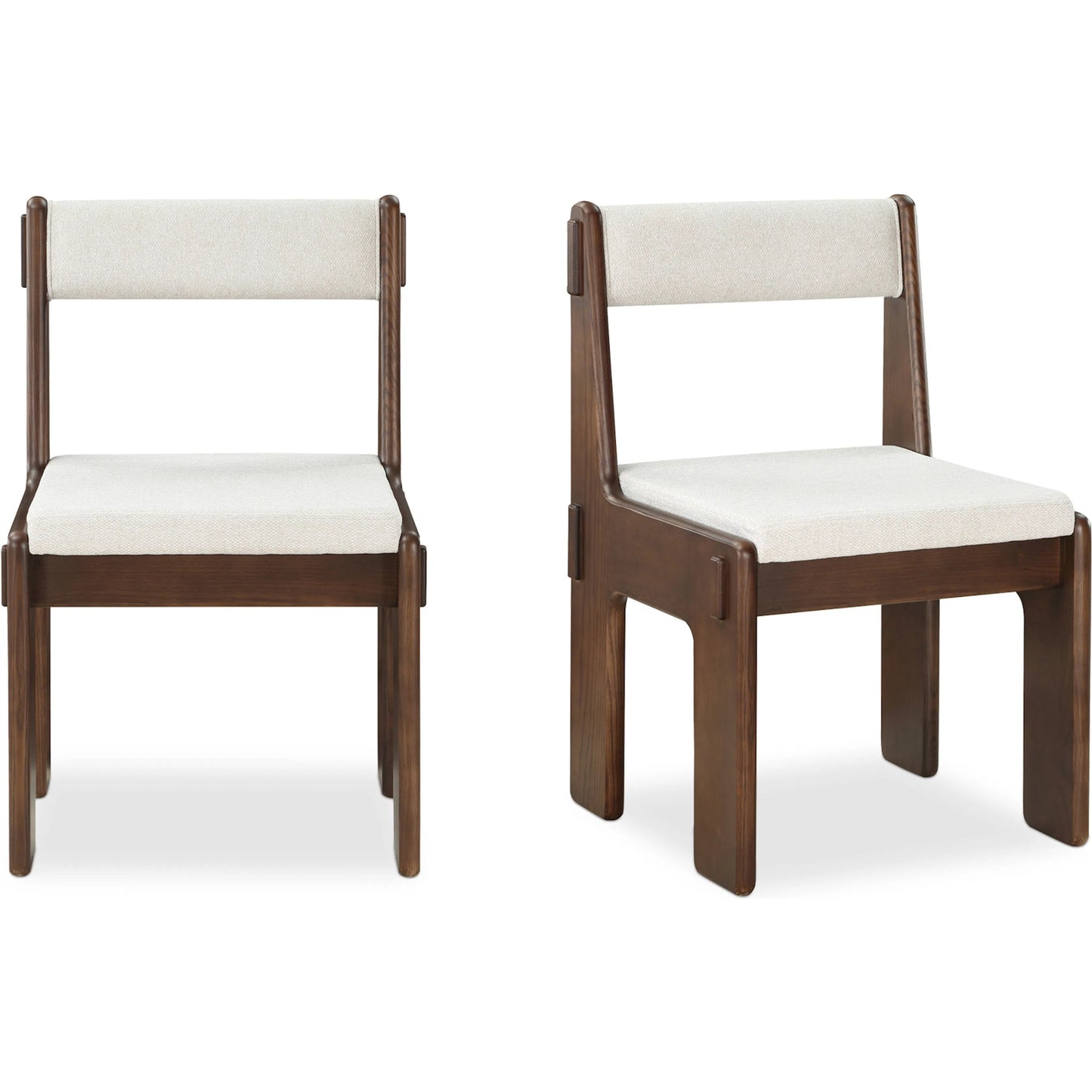 003 SI-2253603 | Additional Silo | Ashby Dining Chair by Moe's Home Collection in beige and walnut. Made from upholstery: 100% polyester, solid ash, plywood in a unique style.