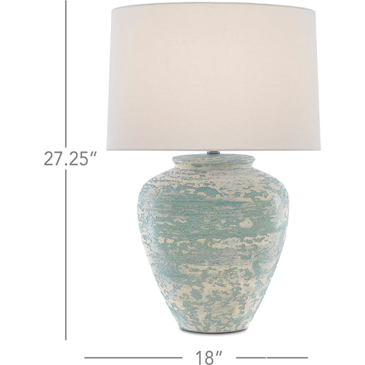 Mimi Table Lamp by Currey and Company. Made from ceramic in a coastal style.