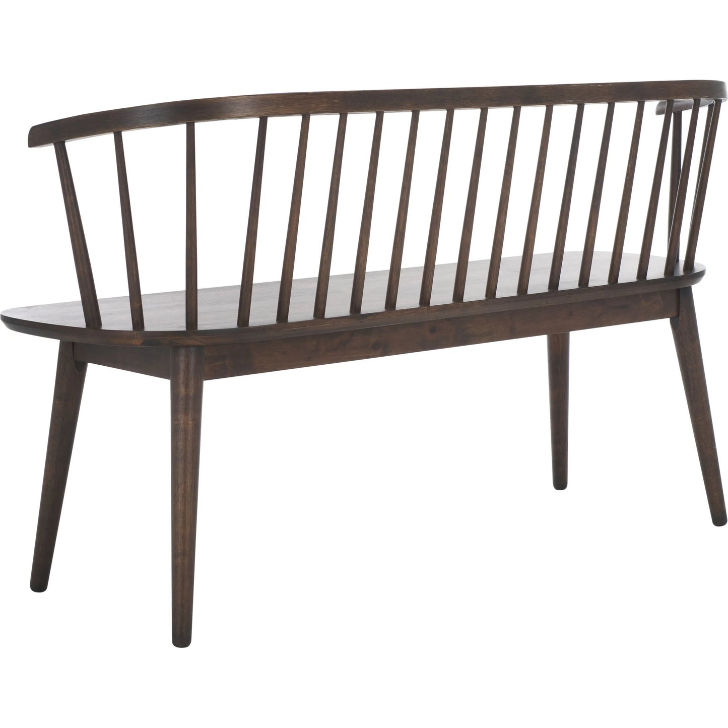035 SI-2262953 | Closeup | Ingham Spindle Bench by HedgeApple Essentials. Made from rubber wood, iron in a modern style.