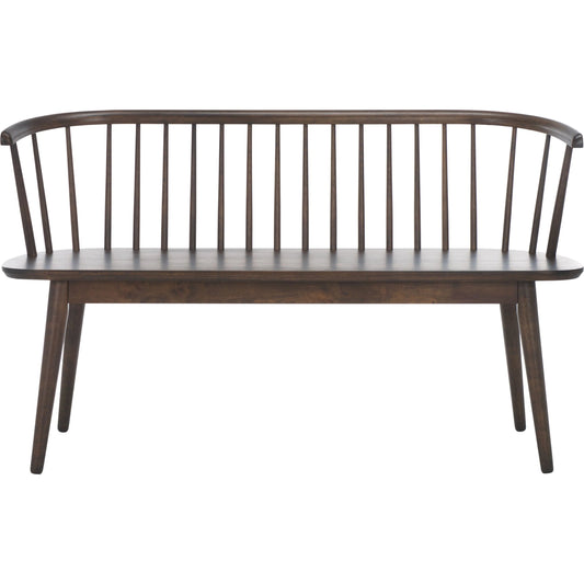 Ingham Spindle Bench by HedgeApple Essentials. Made from rubber wood, iron in a modern style.