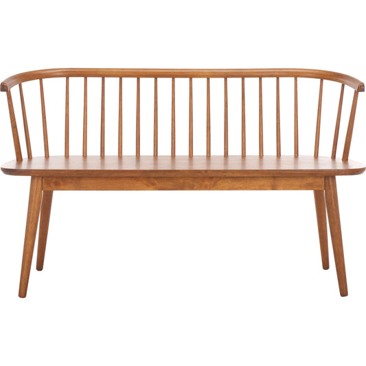 Ingham Spindle Bench by HedgeApple Essentials. Made from rubber wood, iron in a modern style.