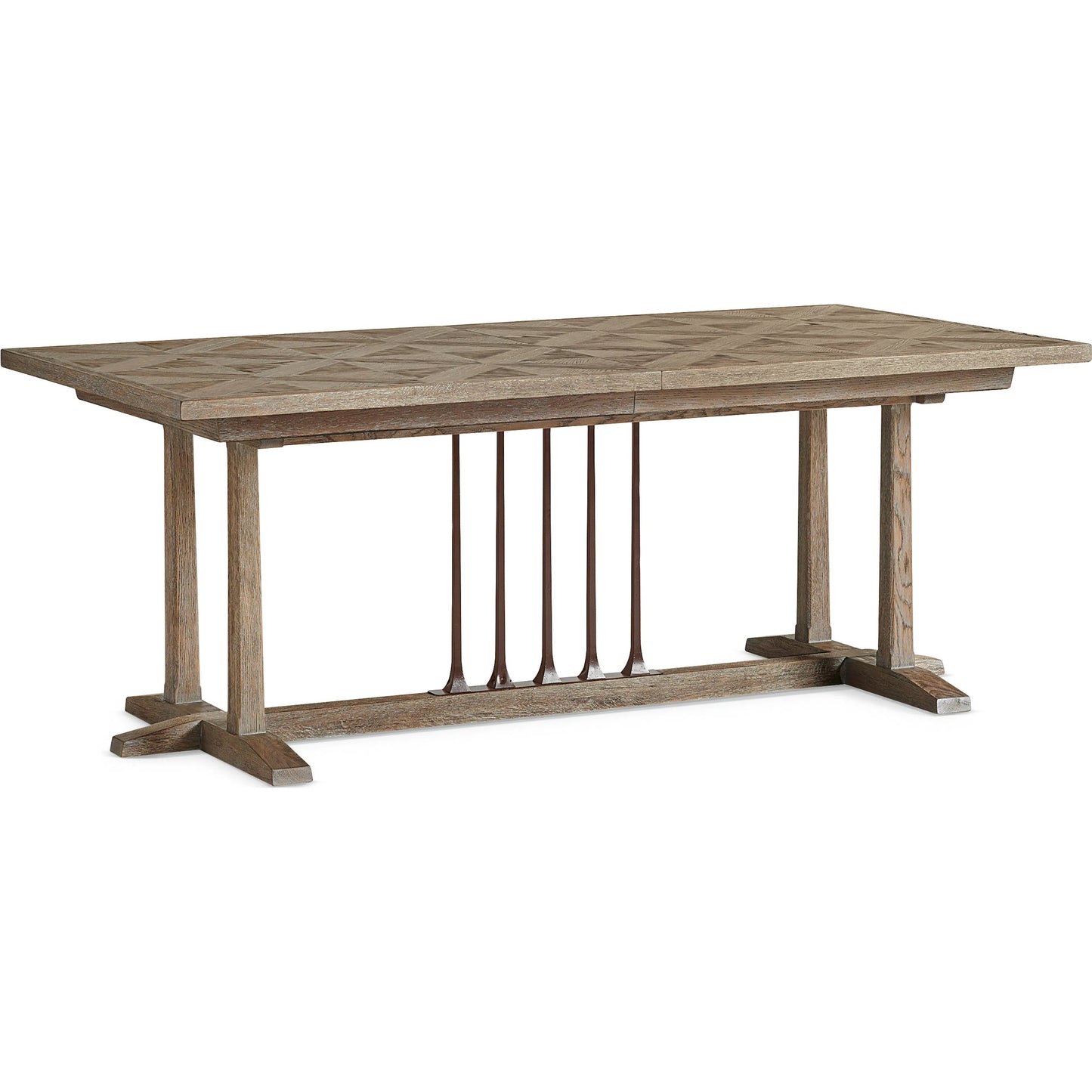 001 SI-1756643 | Primary Silo | Family Gathering Dining Table by Caracole in ash, chocolate bronze. Made from birch, metal, thick ash in a unique style.