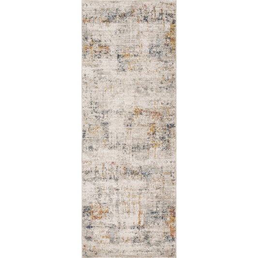 Beckham Rug - 33069 by Livabliss in off-white, medium gray, ice blue, charcoal, amber, medium brown. Made from main: 100% polyester in a unique style.