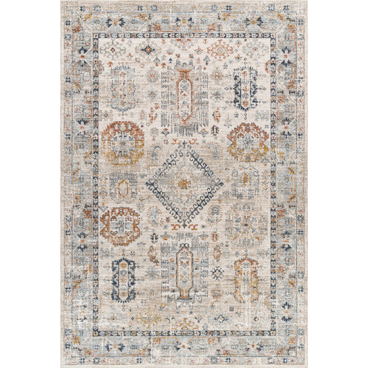 001 SI-1971530,SI-1971531,SI-1971533,SI-1971534,SI-1971535,SI-1971536 | Primary Silo | Beckham BCM-2313 Rug by Livabliss in off-white, medium gray, ice blue, charcoal, amber, medium brown. Made from main: 100% polyester in a unique style.