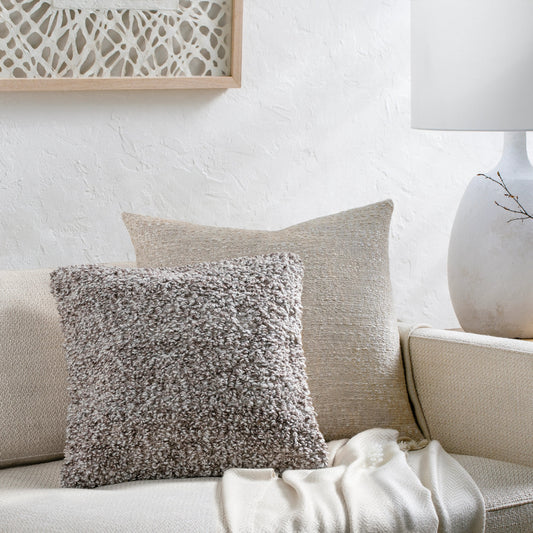 Boculette Pillow - 496384 by Surya. Made from front: 100% polyester, back: 100% cotton in a modern style.