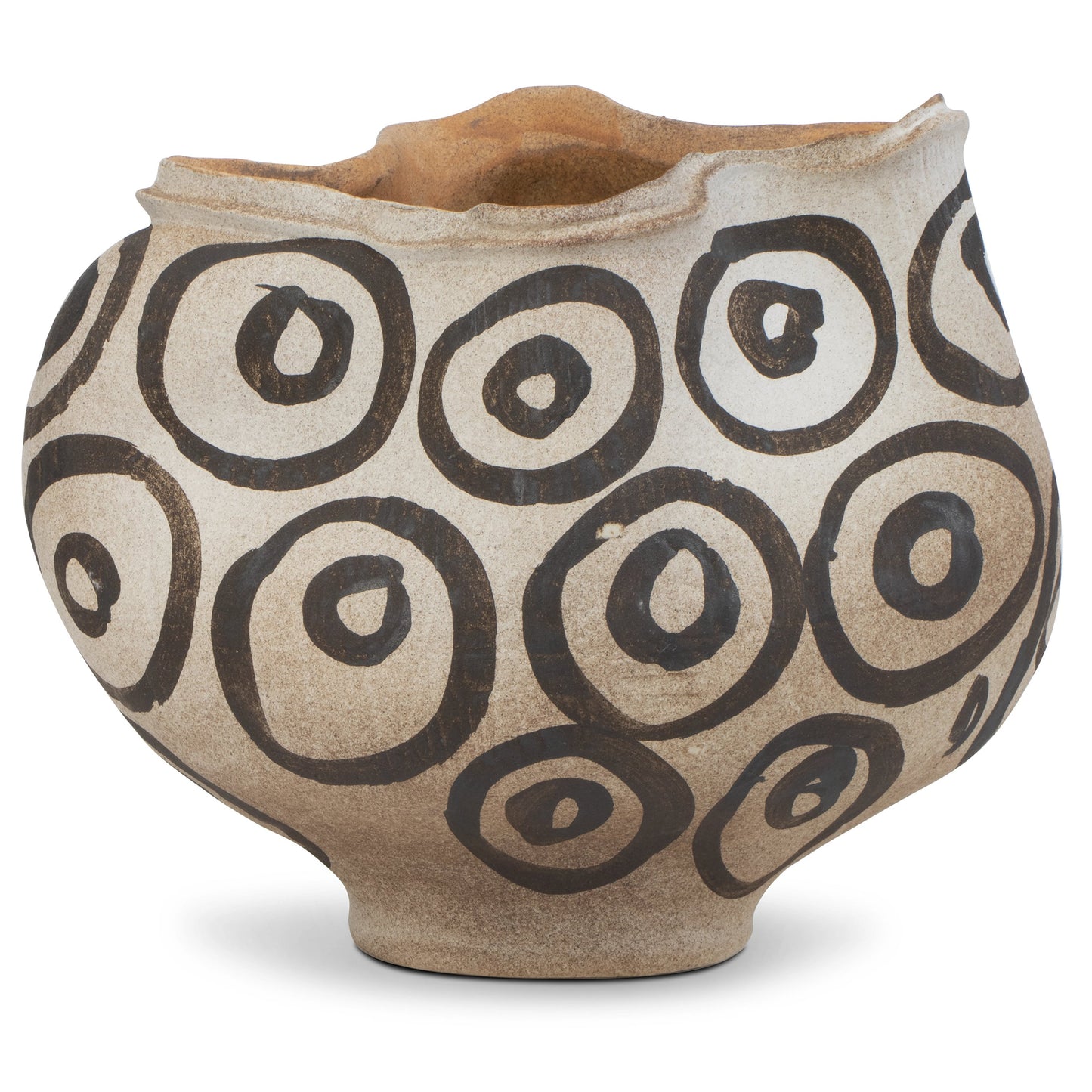 001 SI-2007765 | Primary Silo | Han Dynasty Bowl by Currey and Company in textured brown, light earth. Made from porcelain in a modern style.