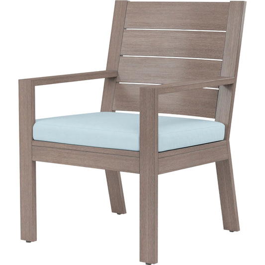 001 SI-2513762 | Primary Silo | Laguna Outdoor Dining Chair by Sunset West in browns. Made from aluminum in a modern style.