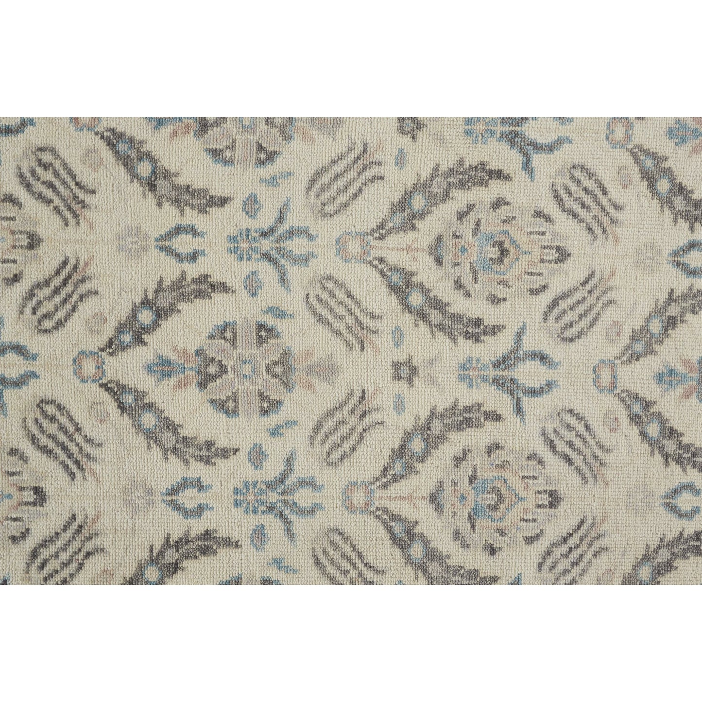 005 SI-1753475,SI-1753476,SI-1753479,SI-1753481 | Closeup | Beall Traditional Oriental Rug - 6711F by Feizy in ivory, gray, blue. Made from wool in a unique style.