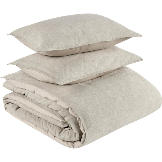 001 SI-2533260 | Primary Silo | Talia 3-Piece Linen Blend Fabric Duvet Set by Villa by Classic Home. Made from unique in a unique style.