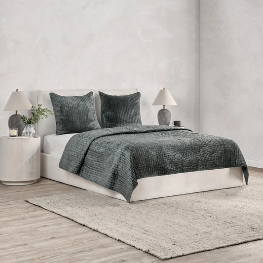 Bari 3-Piece Velvet Rayon Quilt Set by Villa by Classic Home. Made from unique in a unique style.