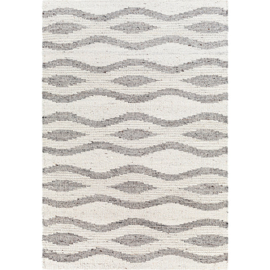 001 SI-1826289,SI-1826290,SI-1826292 | Primary Silo | Bremen BEN-2303 Rug by Surya in cream, gray, charcoal, brown. Made from 100% wool in a unique style.