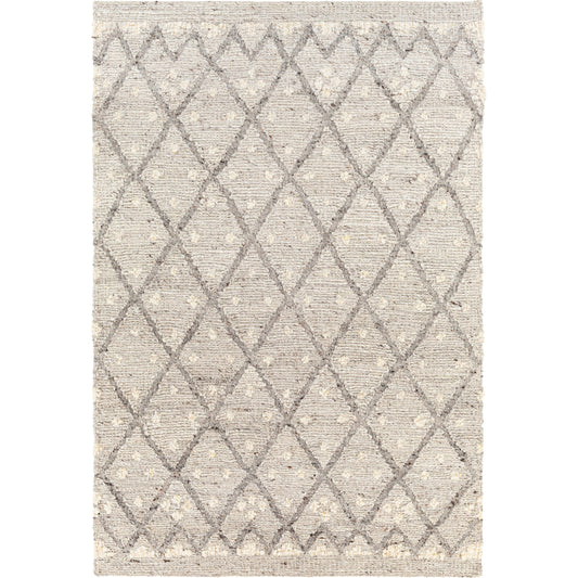 001 SI-1878141,SI-1878142,SI-1878144 | Primary Silo | Bremen BEN-2305 Rug by Surya in light slate, cream, gray, charcoal, brown. Made from 100% wool in a unique style.