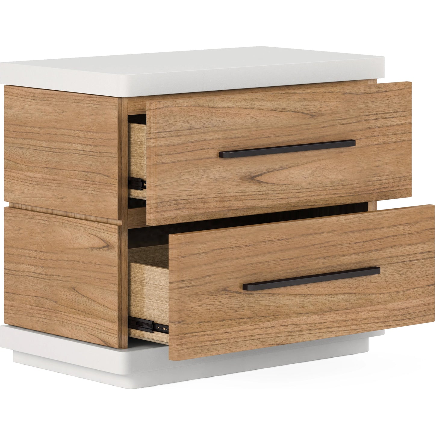 003 SI-2065174 | Additional Silo | Portico Nightstand by A.R.T. Furniture in sienna, white plaster. Made from parawood solids, mindi veneers in a modern style.
