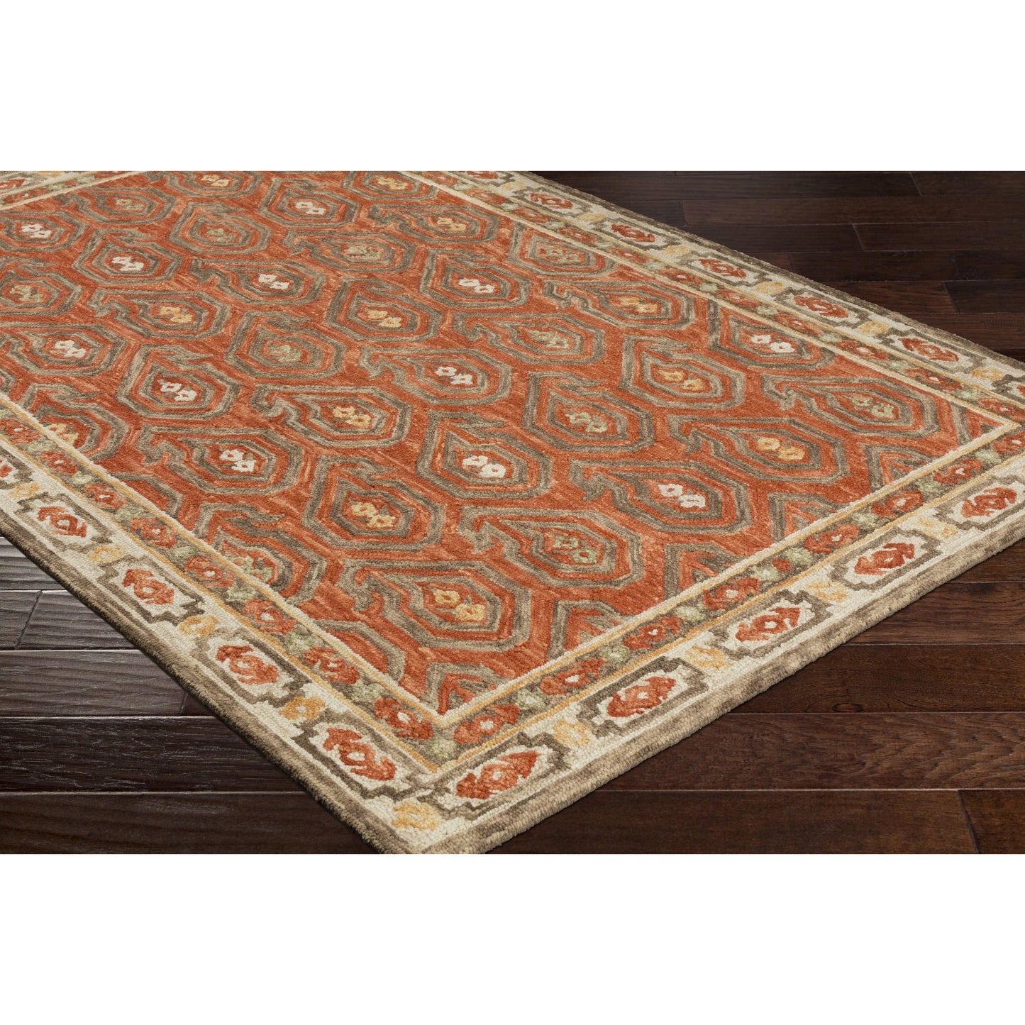 003 102184-40237 | Closeup | Bonifate Rug - 23116 by Surya. Made from 100% wool in a unique style.