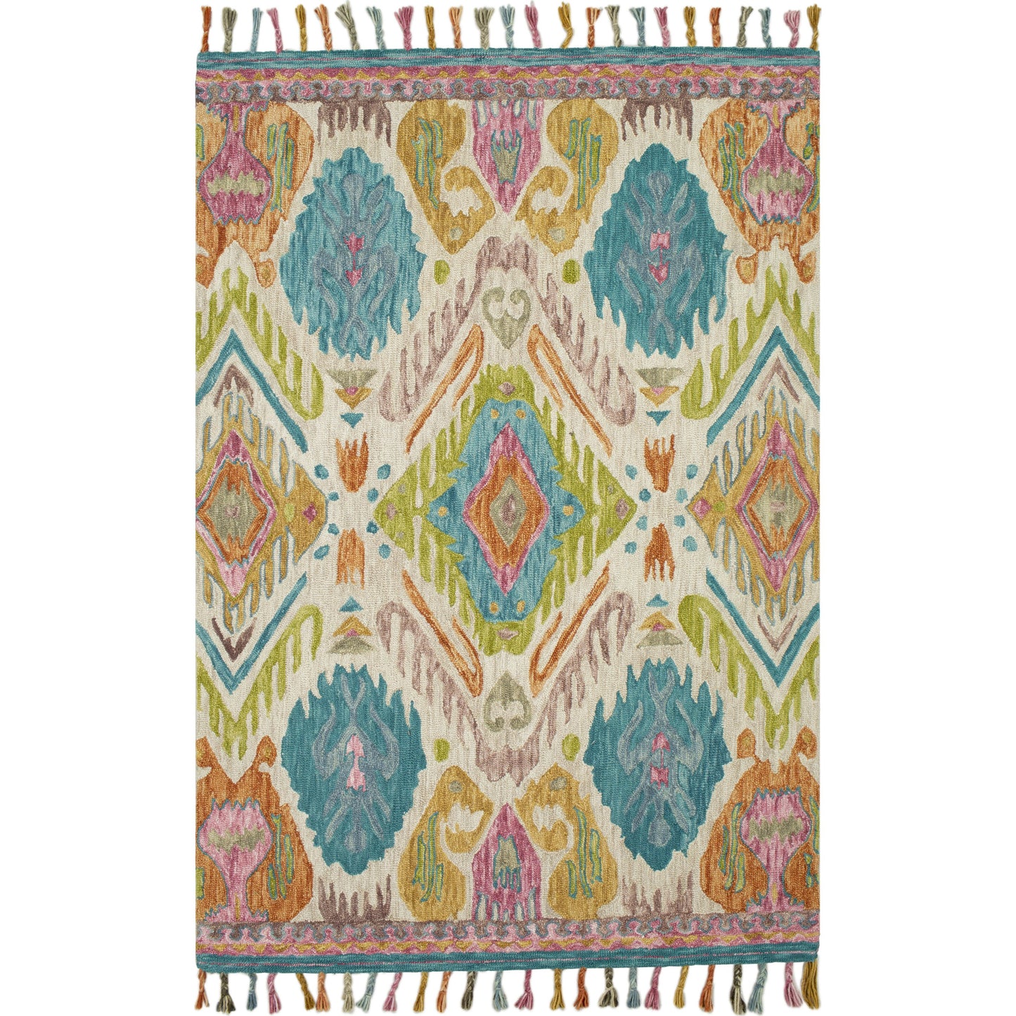 001 102188-40237 | Primary Silo | Bonifate Rug - 23117 by Surya in teal, light pink, rose, light beige, burnt orange. Made from 100% wool in a unique style.