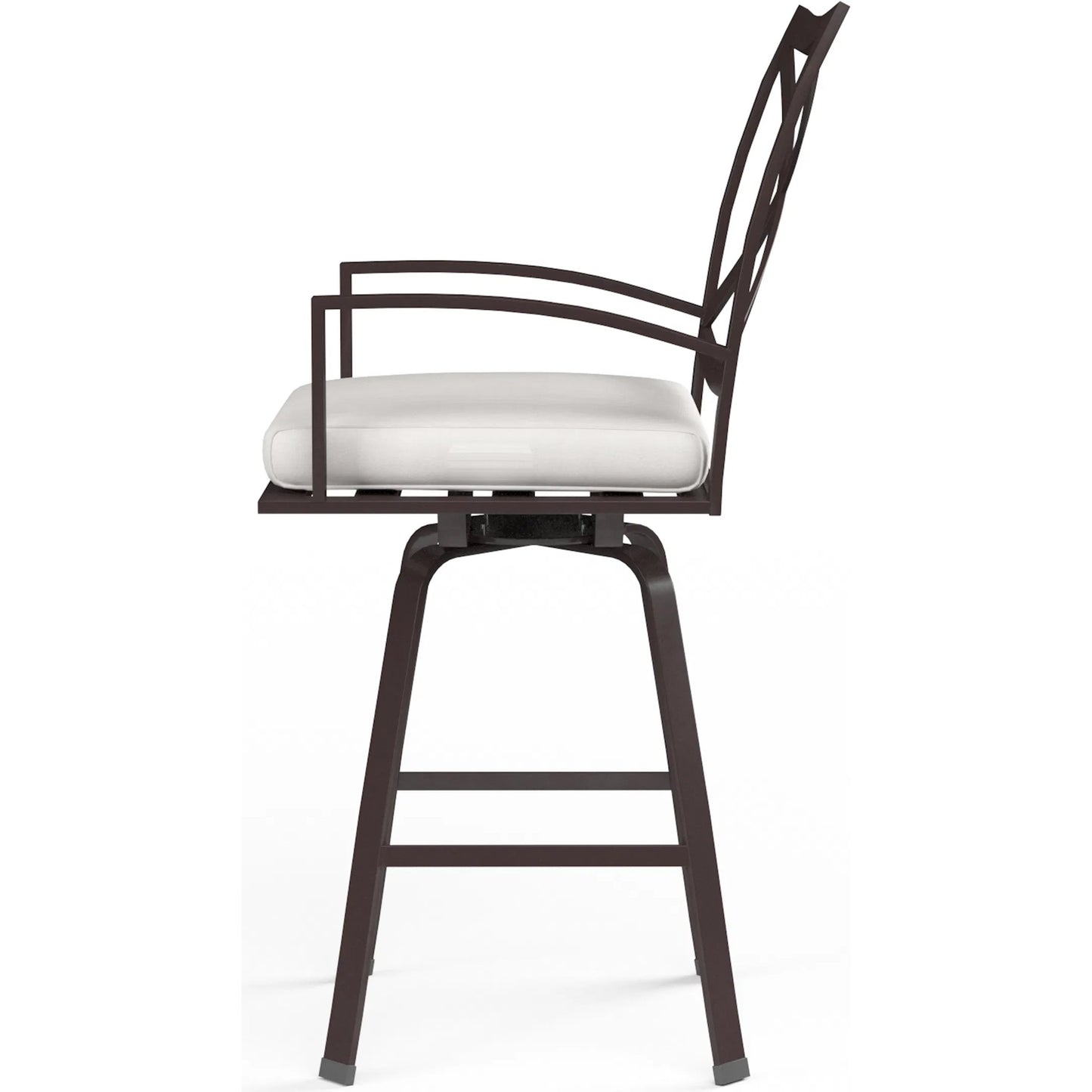 002 SI-2167004 | Additional Silo | La Outdoor Jolla Swivel Counter Stool by Sunset West in espresso. Made from aluminum in a modern style.