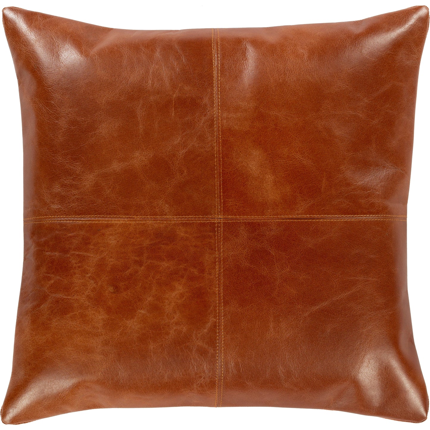 001 SI-2097344 | Primary Silo | Barrington Pillow - 17705 by Surya in brown. Made from leather, cotton in a modern style.