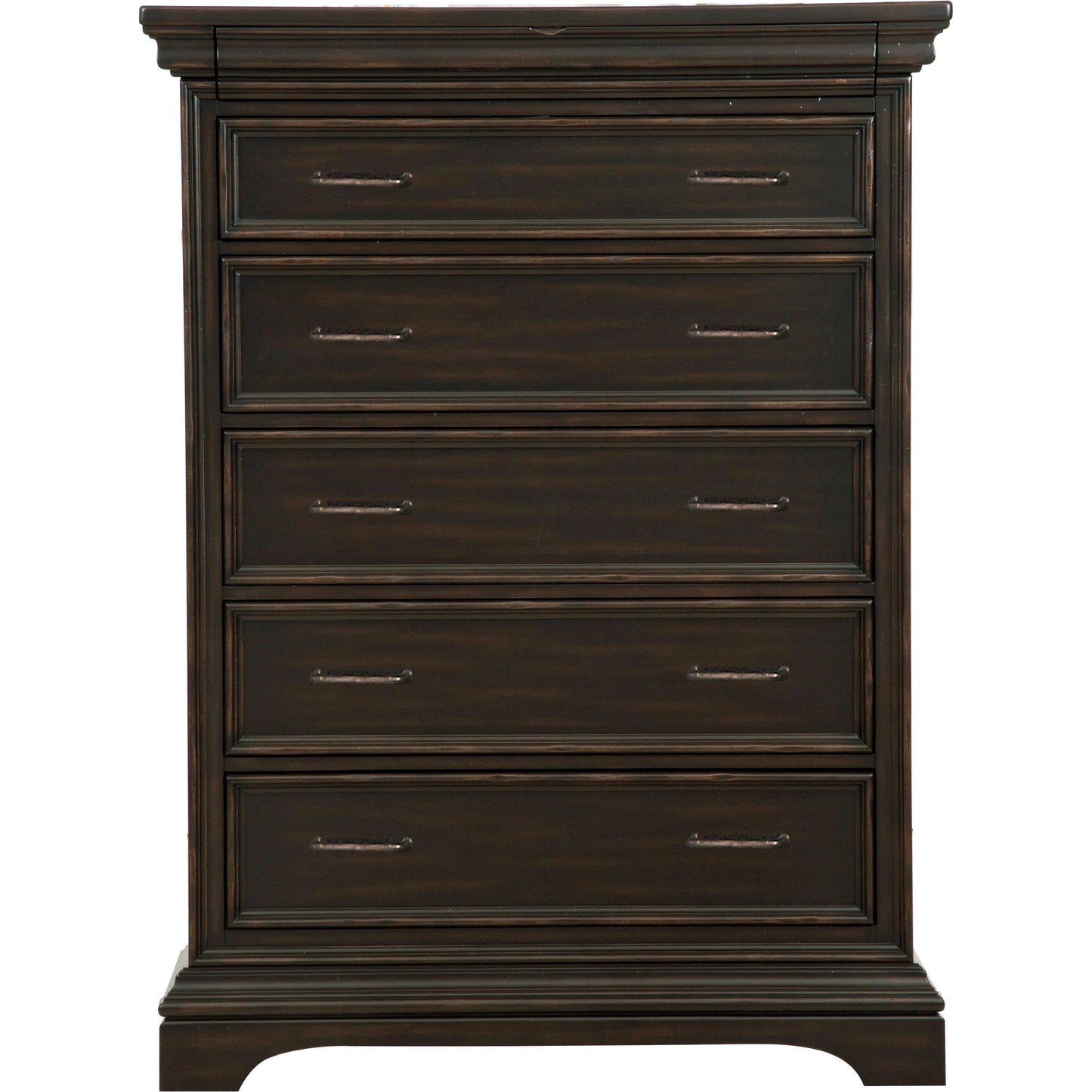 001 SI-2155449 | Primary Silo | Caldwell-Drawer Chest by Pulaski Furniture in deep brown. Made from acacia veneers, asian hardwood in a traditional style.