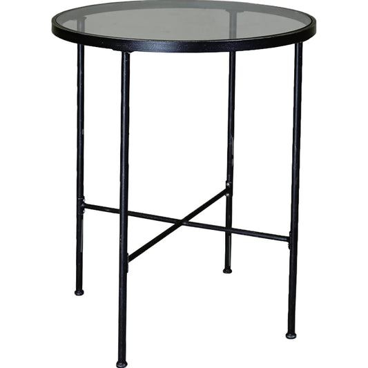 Provence Outdoor Pub Table by Sunset West in pewter. Made from wrought iron in a modern style.