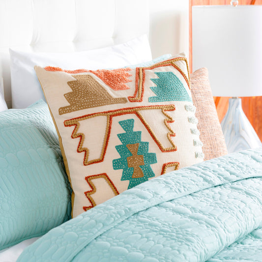 Bisbee II Pillow - 16350 by Livabliss in light beige, olive. Made from 100% cotton in a eclectic & global style.