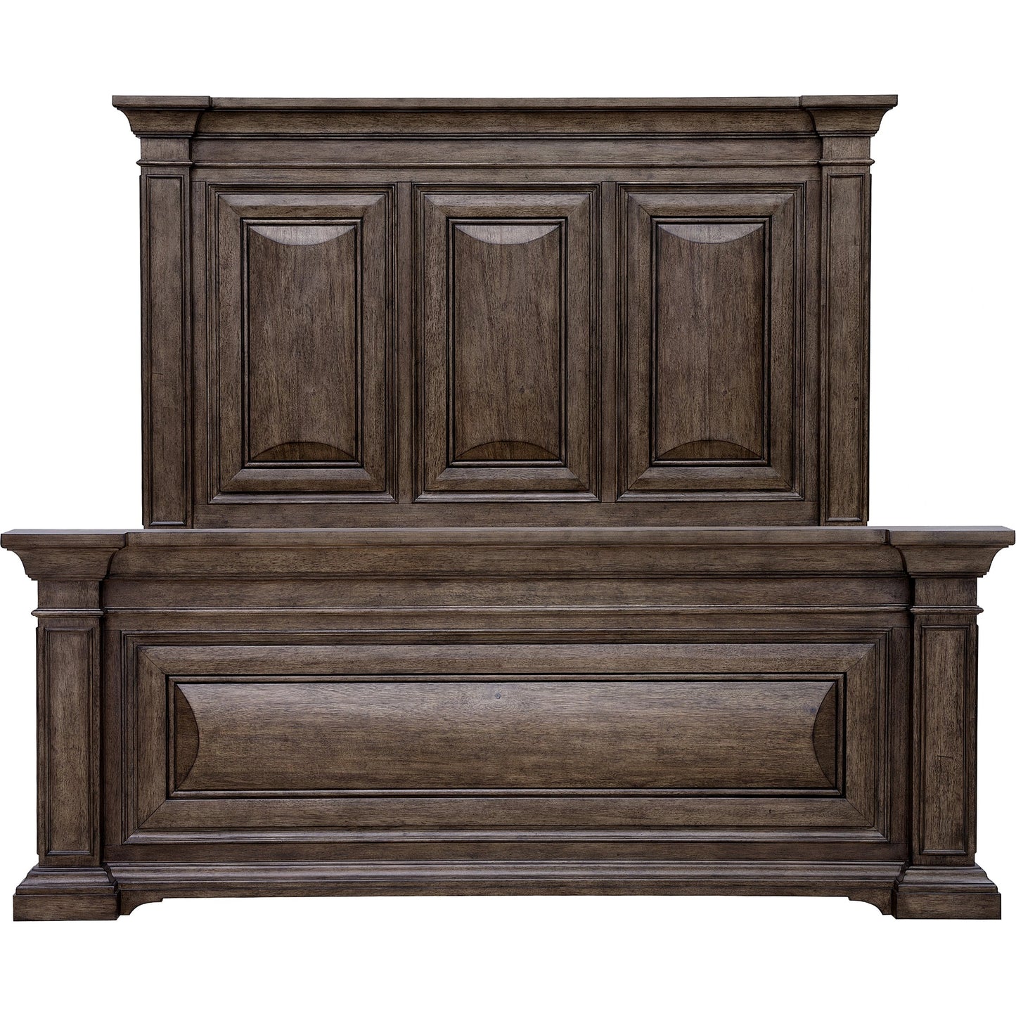 002 SI-2143491,SI-2143492,SI-2143493 | Additional Silo | Woodbury Panel Bed by Pulaski Furniture in cowboy boots brown. Made from rubberwood in a traditional style.
