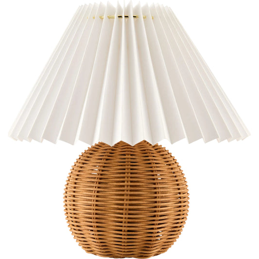 000 SI-2632185 | Primary Silo | Bajo Accent Table Lamp by Livabliss in natural. Made from rattan, linen, plastic in a unique style.