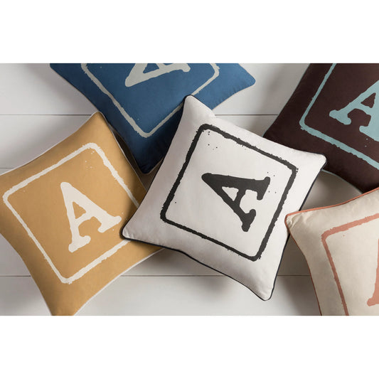 Big Kid Blocks Pillow - 13573 by Surya. Made from 100% cotton in a modern style.