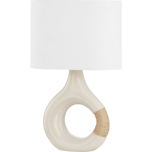 Mindy II Table Lamp by Hudson Valley in aged brass. Made from ceramic in a modern style.