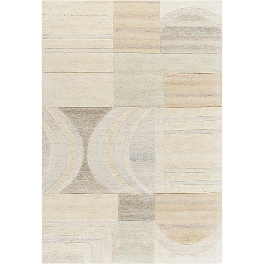 Brook Rug - 489148 by Livabliss in beige, cream, taupe, light gray, sand. Made from wool in a unique style.