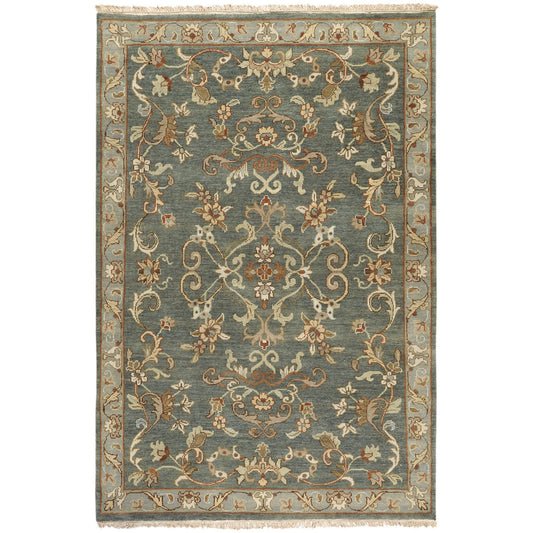 Babylon Rug - 4071 by Surya in medium green, sage, dark brown, brown, wheat. Made from 100% new zealand wool in a unique style.