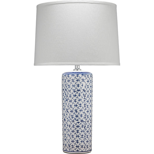 Vivian Table Lamp by Lifestyle by JY in blue, white ceramic. Made from ceramic in a cottage & farmhouse style.